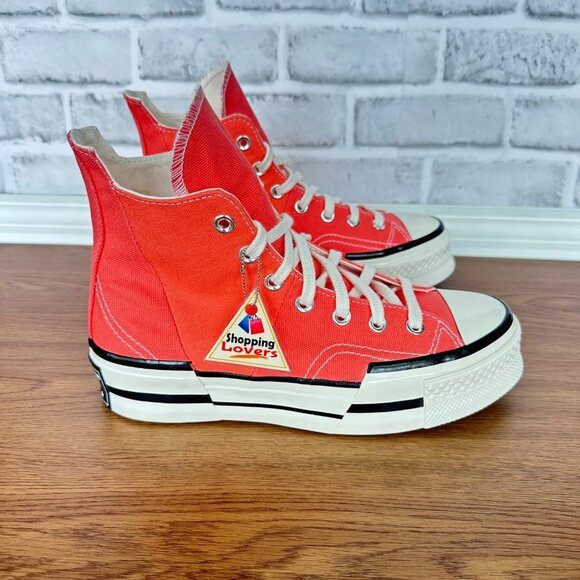 ⭐Converse Chuck 70 Plus Hi Top Platform Sz 6 Men's Shoes Orange Sneakers A06432C - Picture 1 of 10